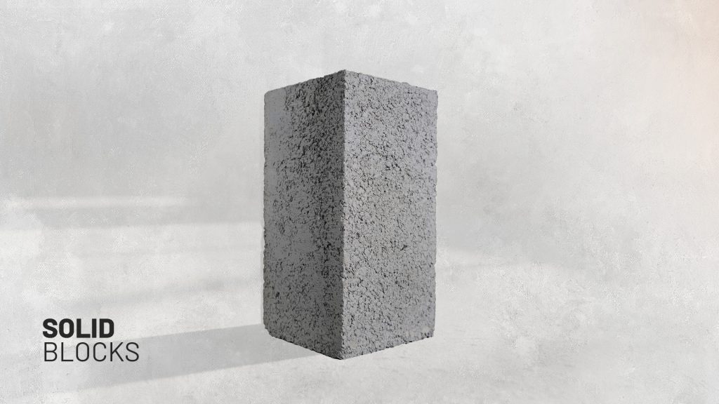 Solid blocks - Hollow blocks