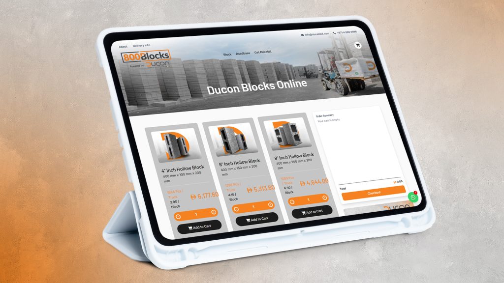 Ordering concrete blocks